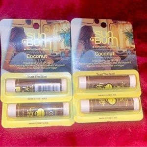 SunBum Coconut Lip Balm X4